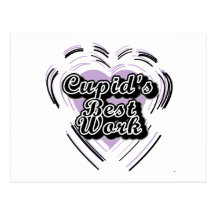 T-shirts et cadeaux du travail du cupidon de coeur cartes postales