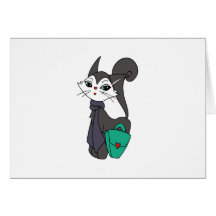 T-shirts et cadeaux félins frais de chat carte de vœux