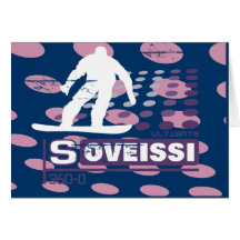 T-shirts et cadeaux graphiques de snowboarding carte de vœux