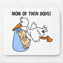 T-shirts et cadeaux jumeaux de Maman-Cigogne de ga Tapis De Souris