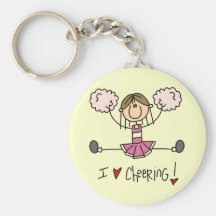 T-shirts et cadeaux roses de pom-pom girl porte-clefs