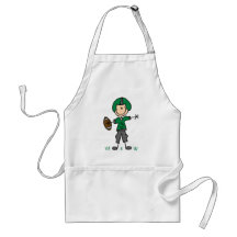 T-shirts et cadeaux verts de joueur de football tabliers