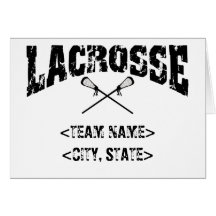T-shirts personnalisé de lacrosse de cité d'équipe carte de vœux