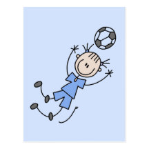 T-shirts uniformes et cadeaux du football bleu de  carte postale