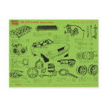 TA22 Celica Tosco Parts Poster Post Cards