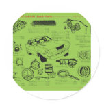 TA22 Celica Tosco Parts Poster Stickers
