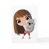 Taara and Pudding the Koala Greeting Card