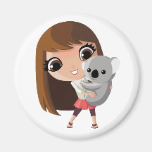 Taara and Pudding the Koala Fridge Magnet