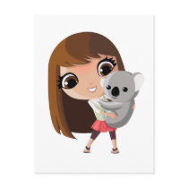 Taara and Pudding the Koala Post Card