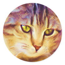 Tabby Cat Art stickers