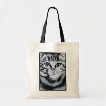 Tabby Cat Canvas Bag