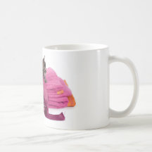 Tabby Kitten on pink towels Mug À Café
