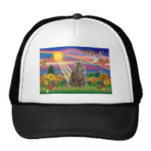 Tabby Norwegian Forest Cat - Autumn Sun Hats
