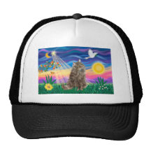 Tabby Norwegian Forest Cat - Twilight Trucker Hats