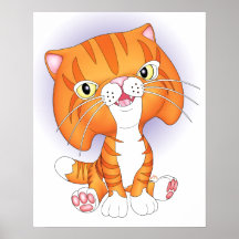 "Tabby Tom" Orange Cat Poster