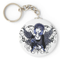 "Tabitha" Gothic Guardian Angel Keychain