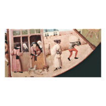 Table Depicting The Seven Deadly Sins And The Last Photo Greeting Card