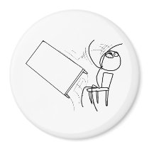 Table Flip Flipping Rage Face Meme Magnet