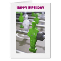 Table Football Birthday Card (Green)