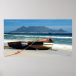 Table Mountain & fishing boats, Cape Town, RSA Posters
