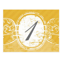 Table Number Card Vintage Grunge Collection Post Card