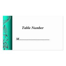 Table Numbers green Business Card Templates