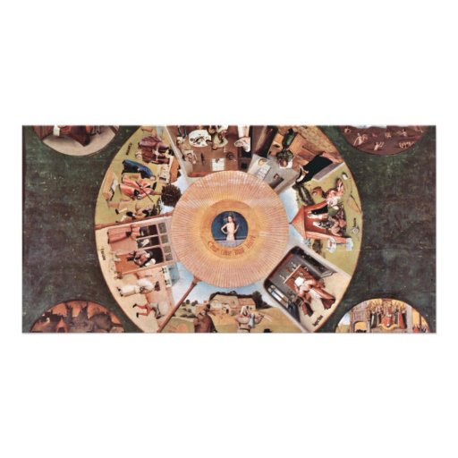Table Of The Mortal Sins.,  By Hieronymus Bosch (B Personalized Photo Card