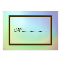 Table Seating Card Opalescent Rainbow Business Card Template