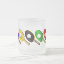 Table Tennis Bat and Ping Pong Ball Sports Coffee Mugs