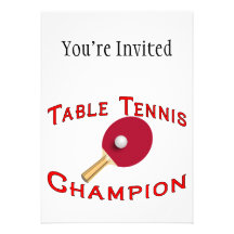 Table Tennis Champion Custom Announcements