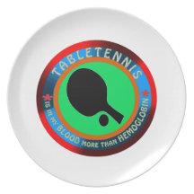 Table Tennis designs Party Plate