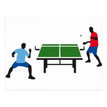 table tennis postkarte