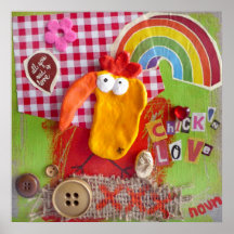 Tableau chick'n-love affiches