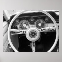 Tableau de bord vintage de voiture de muscle posters