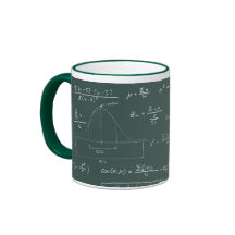 Tableau noir de statistiques tasses à café