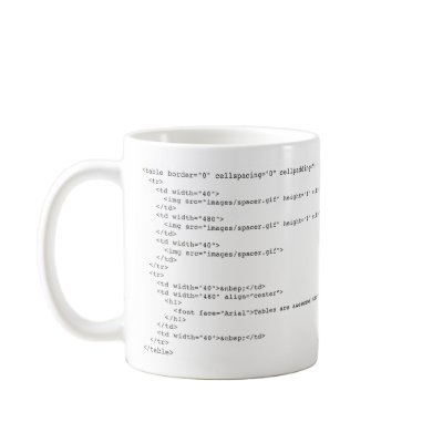 Tables Are Awesome! Coffee Mug by RichardRollington