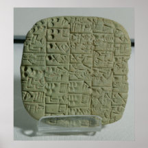 Tablet with cuneiform script posters