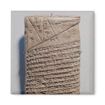 Tablet with fourteen lines of a mathematical text magnets