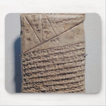 Tablet with fourteen lines of a mathematical text mouse pad