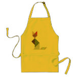 Tablier chat Tangram 1 jaune aprons