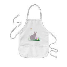 Tablier d'enfants de lapin de Pâques