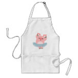 Tablier mignon de porc de ballerine de bande dessi tabliers