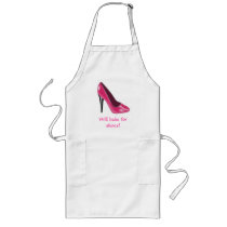 Tablier rose de chaussure de talon haut tabliers
