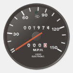 Tachymètre de voiture de course, inspiré par 911 à adhésifs ronds