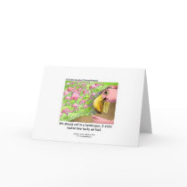 Tacky Pink Flamingos Funny Greeting Card