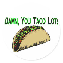 Taco Lot Round Sticker