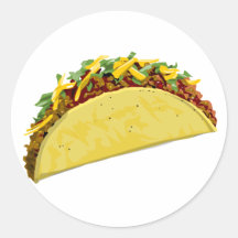Taco Round Sticker