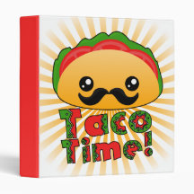 Taco Time 3 Ring Binders