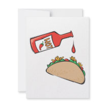 taco with hot sauce custom announcements