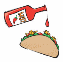 taco with hot sauce photo cutout